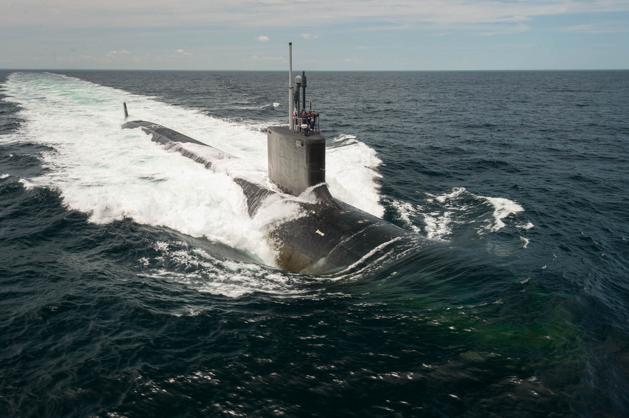 USS John Warner (SSN-785) conducts sea trials in the Atlantic Ocean on June 9, 2015. US Navy Photo